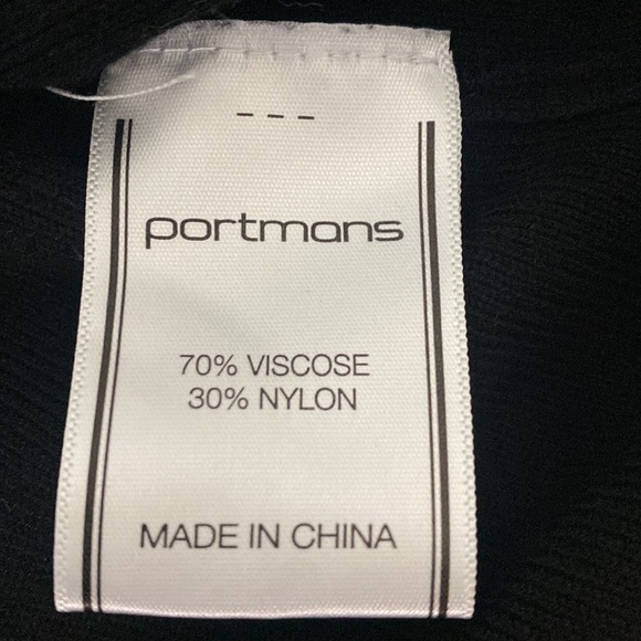 Portmans - Black Frill Sleeved Top - Size Large - Picture 5 of 6